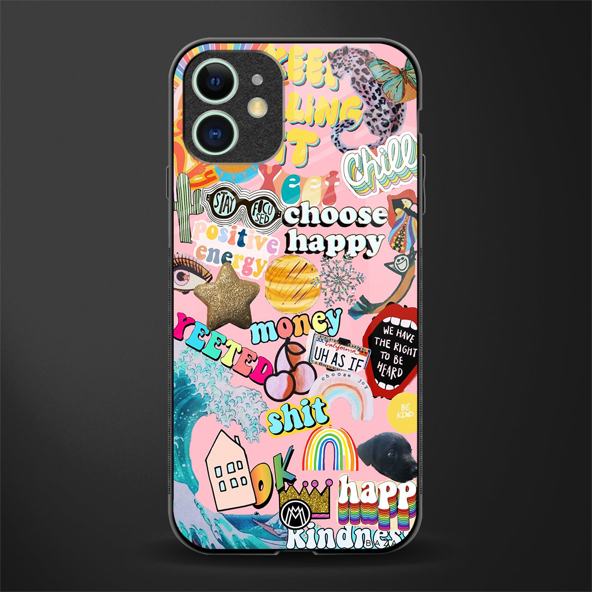 happy summer collage glass case for iphone 12 mini image
