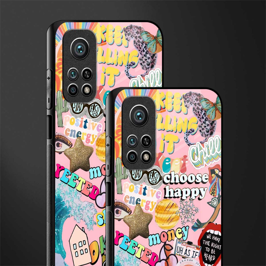 happy summer collage glass case for mi 10t 5g image-2