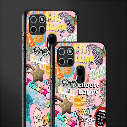happy summer collage glass case for realme c21 image-2