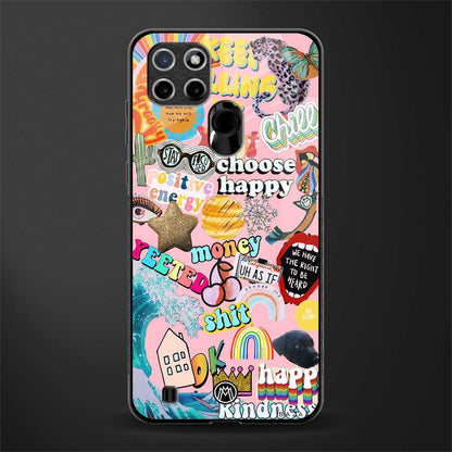 happy summer collage glass case for realme c21 image
