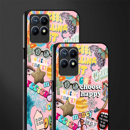 happy summer collage glass case for realme 8i image-2