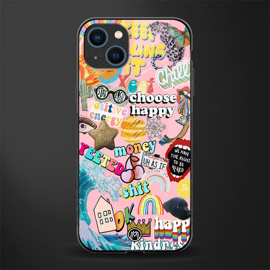 happy summer collage glass case for iphone 13 image