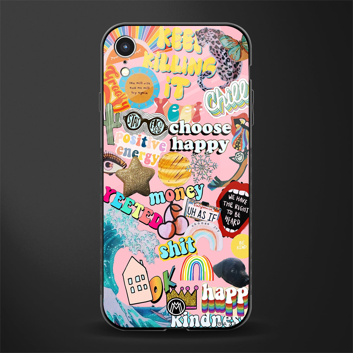 happy summer collage glass case for iphone xr image