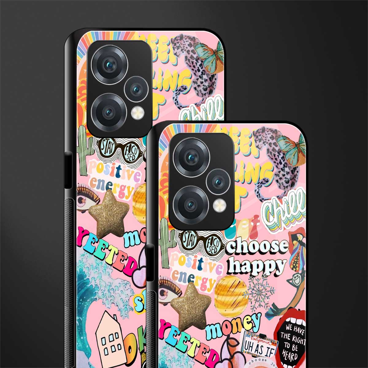 happy summer collage back phone cover | glass case for oneplus nord ce 2 lite 5g