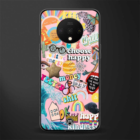 happy summer collage glass case for oneplus 7t image