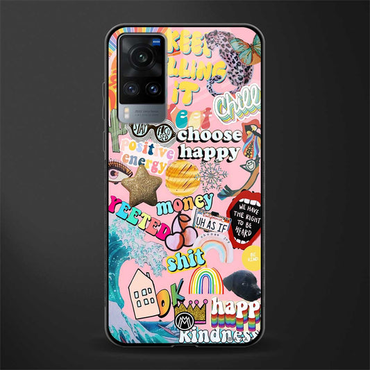 happy summer collage glass case for vivo x60 image