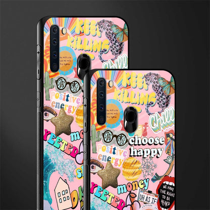 happy summer collage glass case for samsung a21 image-2