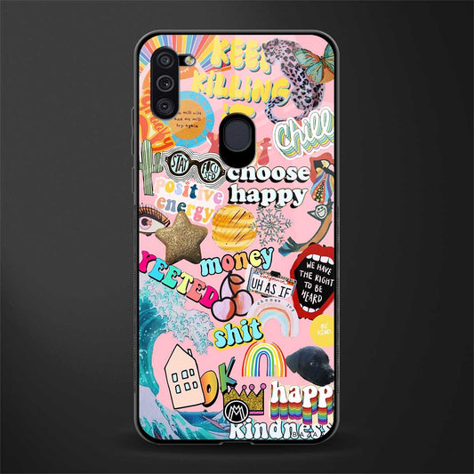 happy summer collage glass case for samsung a11 image