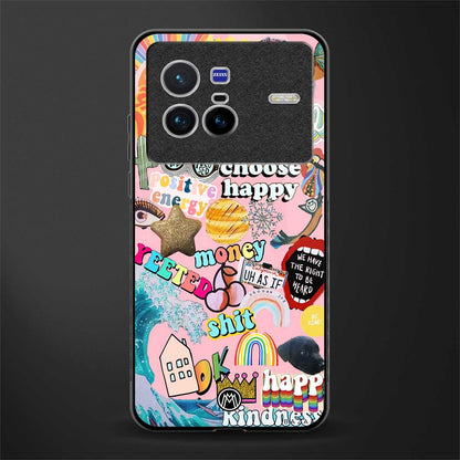 happy summer collage glass case for vivo x80 image