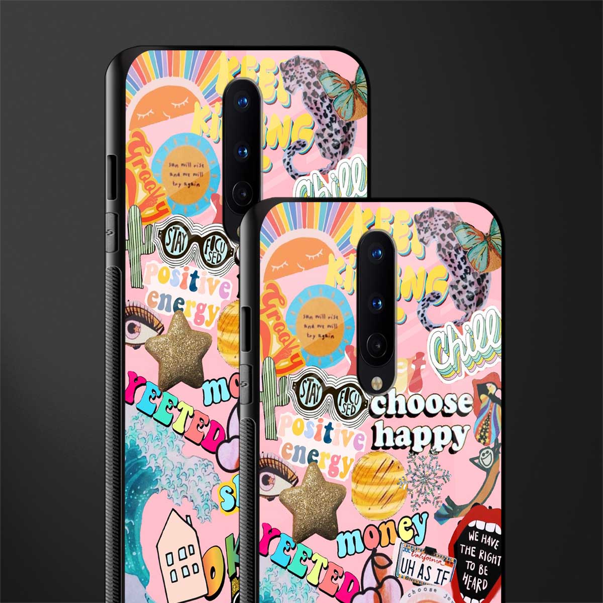 happy summer collage glass case for oneplus 8 image-2