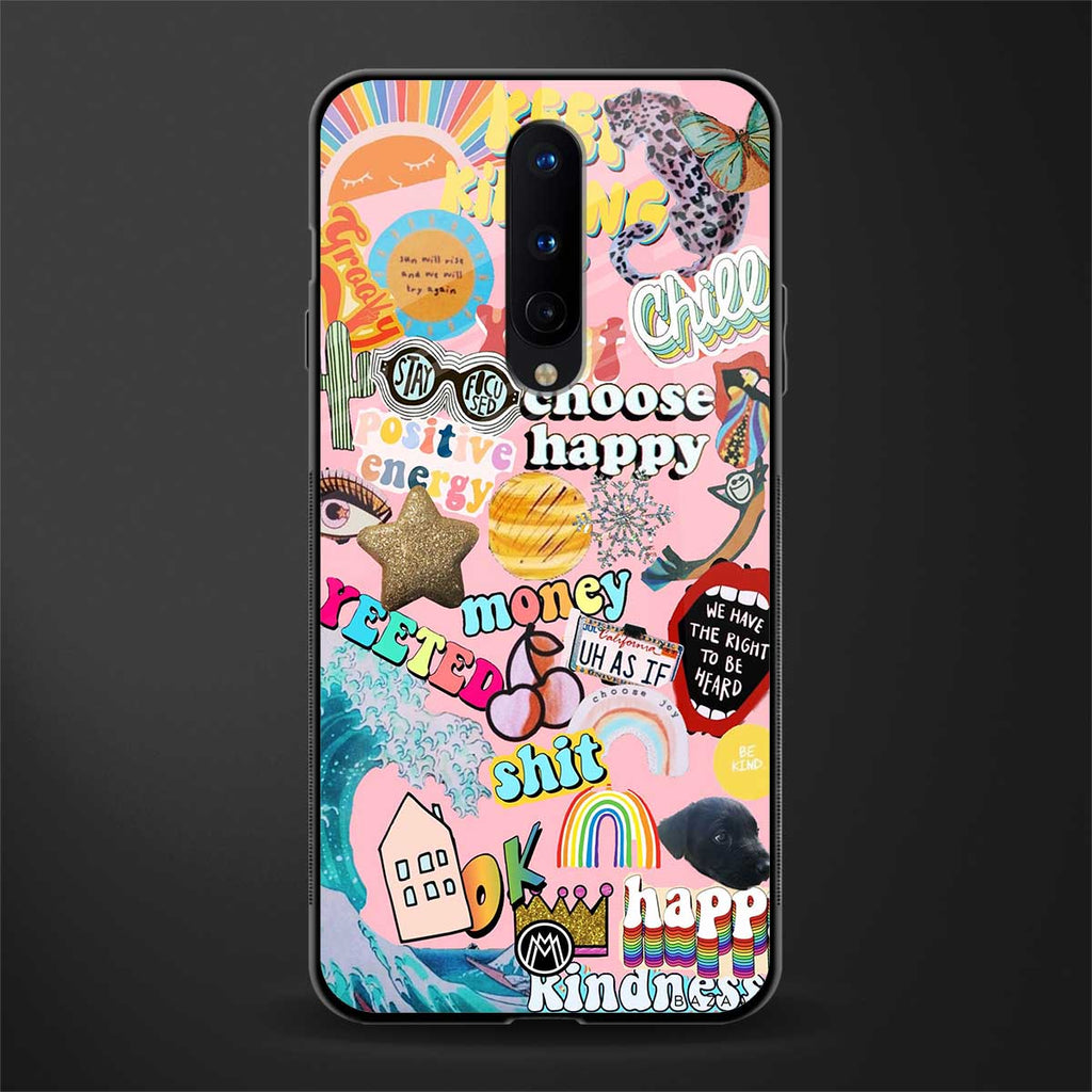 happy summer collage glass case for oneplus 8 image