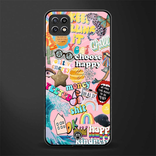happy summer collage back phone cover | glass case for samsung galaxy f42