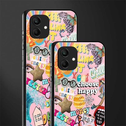 happy summer collage back phone cover | glass case for samsung galaxy a04