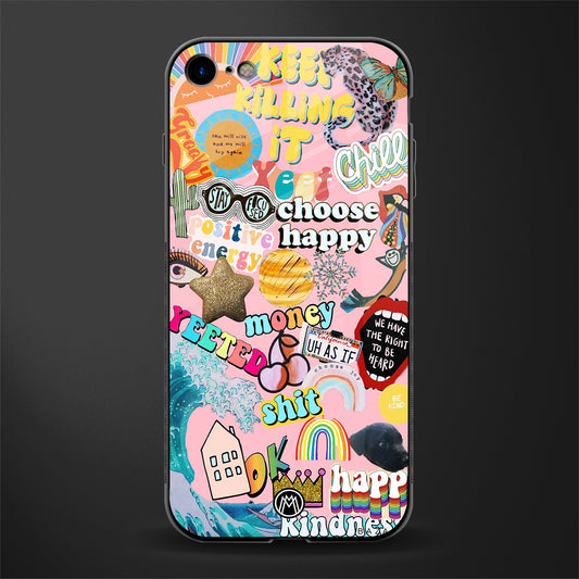 happy summer collage glass case for iphone se 2020 image