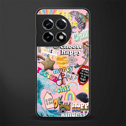 happy summer collage back phone cover | glass case for oneplus 11r