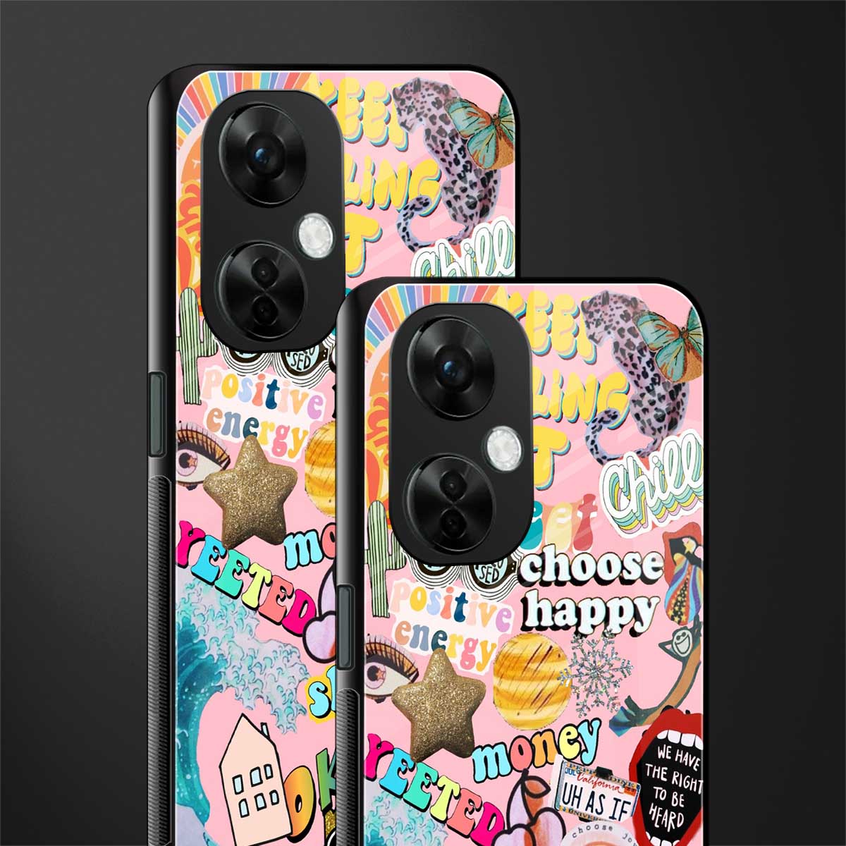 happy summer collage back phone cover | glass case for oneplus nord ce 3 lite