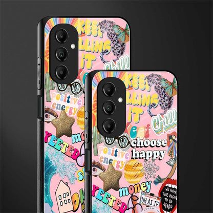 happy summer collage back phone cover | glass case for samsung galaxy a14 5g