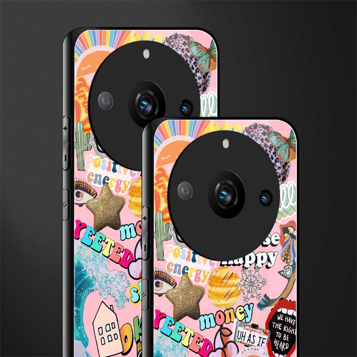 happy summer collage back phone cover | glass case for realme 11 pro 5g