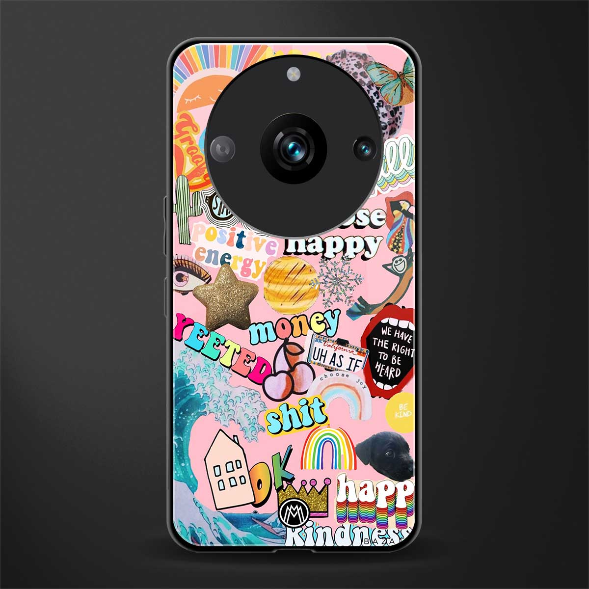 happy summer collage back phone cover | glass case for realme 11 pro 5g