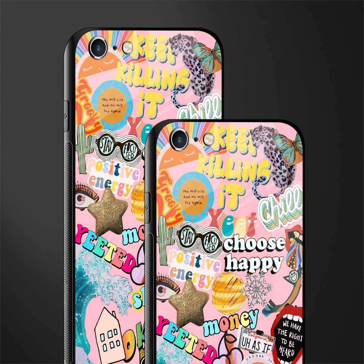 happy summer collage glass case for iphone 6 image-2