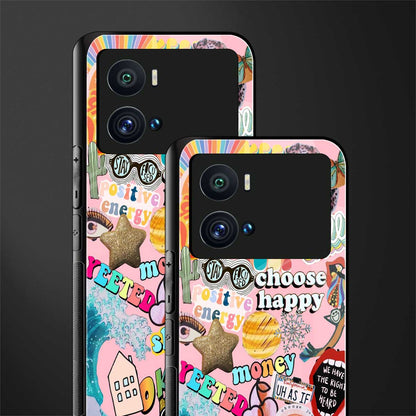 happy summer collage back phone cover | glass case for iQOO 9 Pro