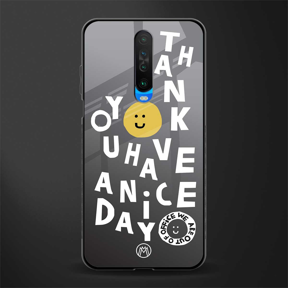 have a nice day glass case for poco x2 image