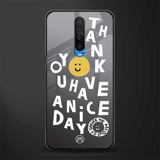 have a nice day glass case for poco x2 image