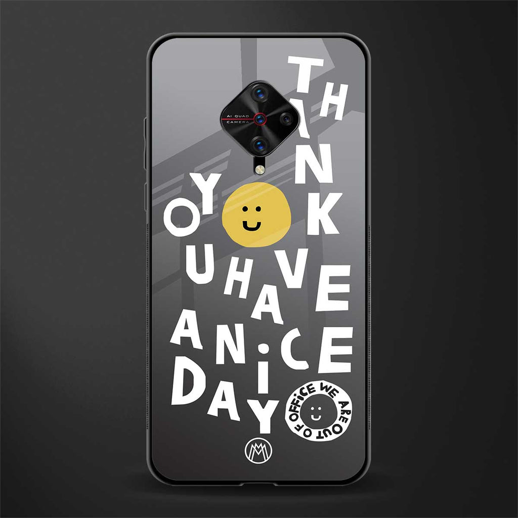 have a nice day glass case for vivo s1 pro image