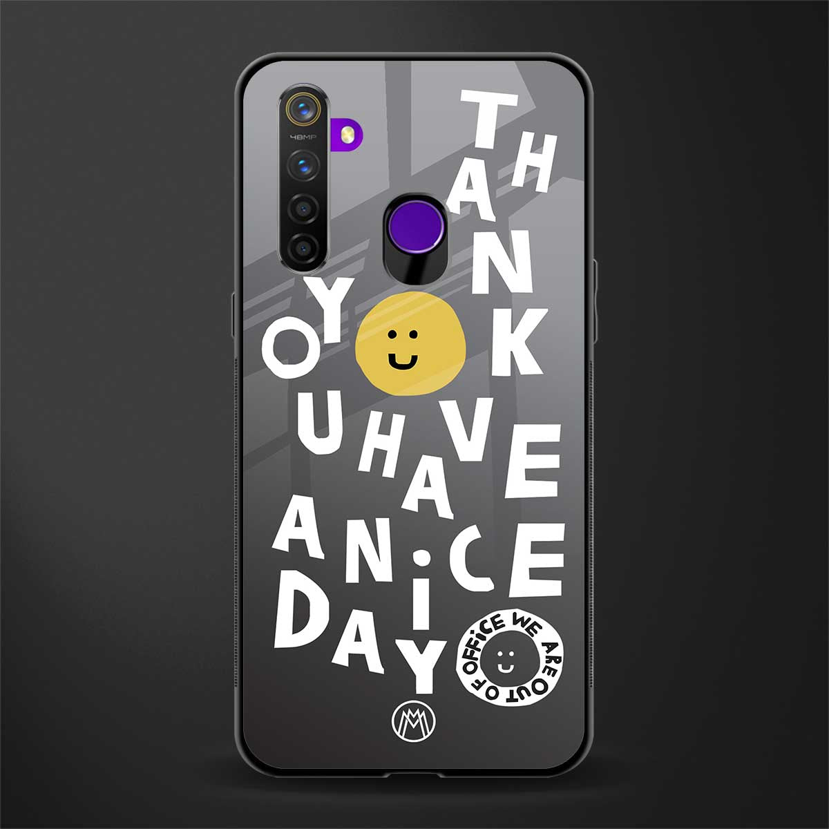 have a nice day glass case for realme 5s image