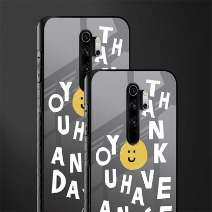 have a nice day glass case for redmi note 8 pro image-2