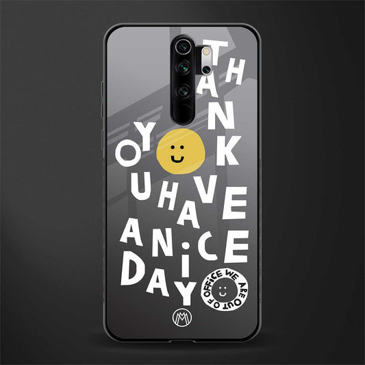 have a nice day glass case for redmi note 8 pro image
