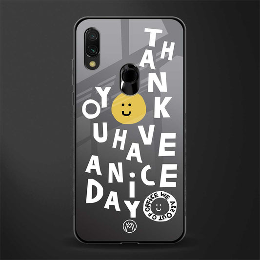 have a nice day glass case for redmi note 7 pro image