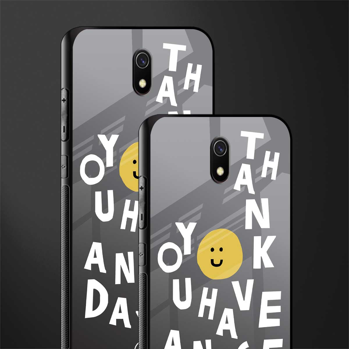have a nice day glass case for redmi 8a image-2