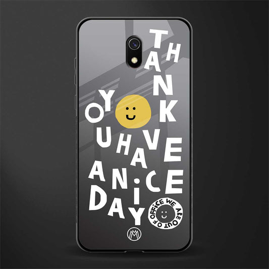 have a nice day glass case for redmi 8a image