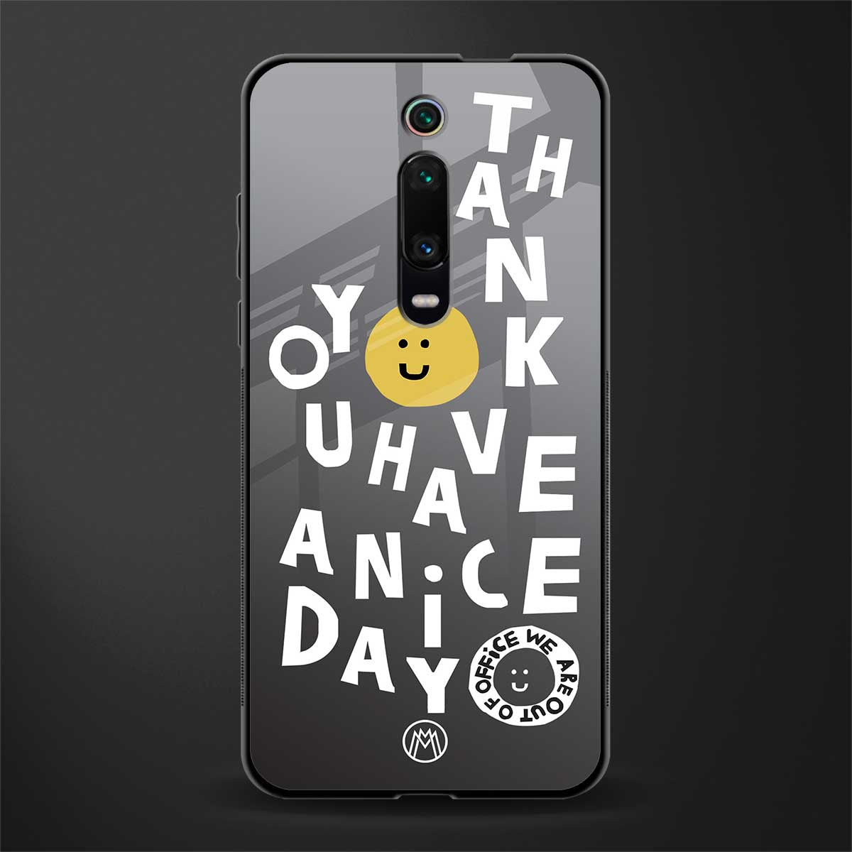 have a nice day glass case for redmi k20 image