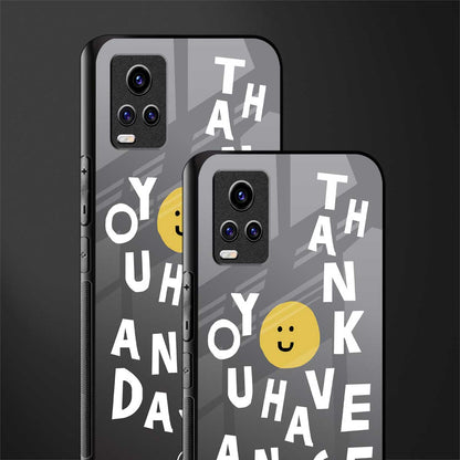 have a nice day back phone cover | glass case for vivo y73