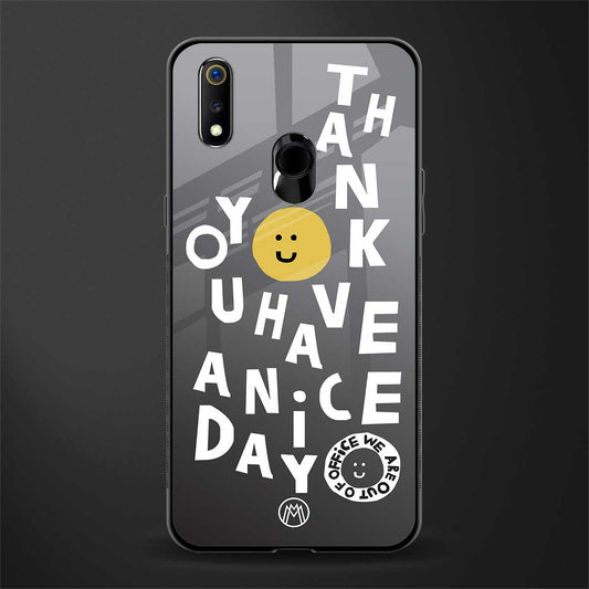 have a nice day glass case for realme 3 image