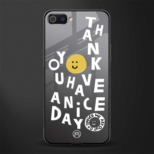 have a nice day glass case for realme c2 image