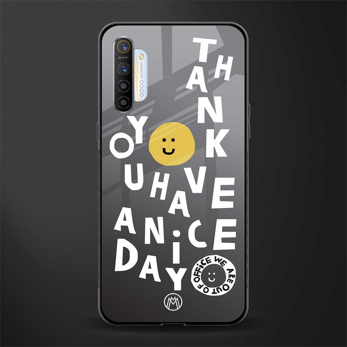 have a nice day glass case for realme xt image
