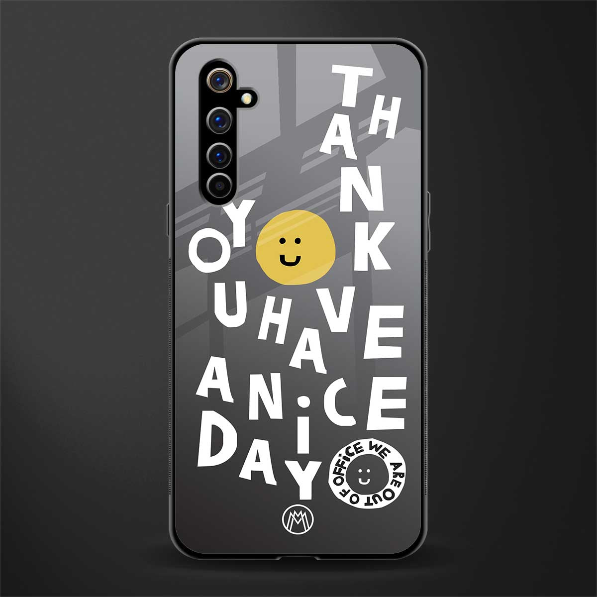 have a nice day glass case for realme x50 pro image