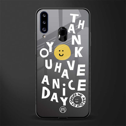 have a nice day glass case for samsung galaxy a20s image