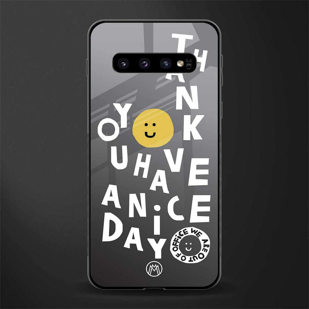have a nice day glass case for samsung galaxy s10 image