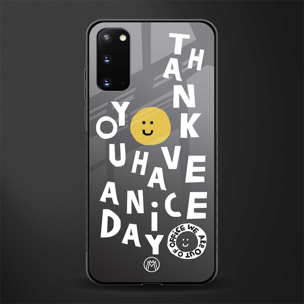have a nice day glass case for samsung galaxy s20 image