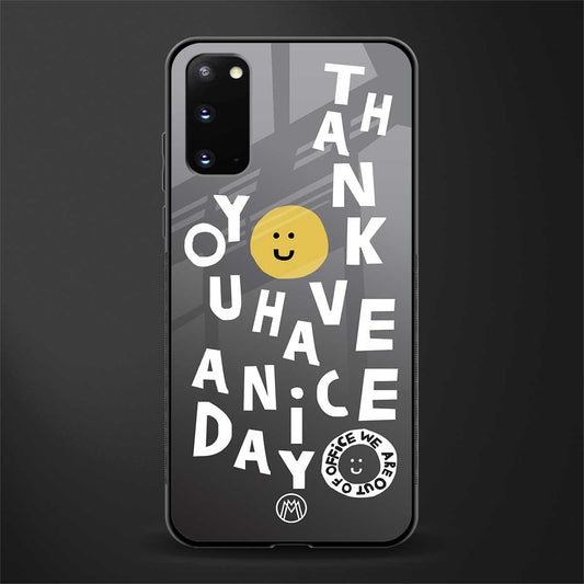 have a nice day glass case for samsung galaxy s20 image