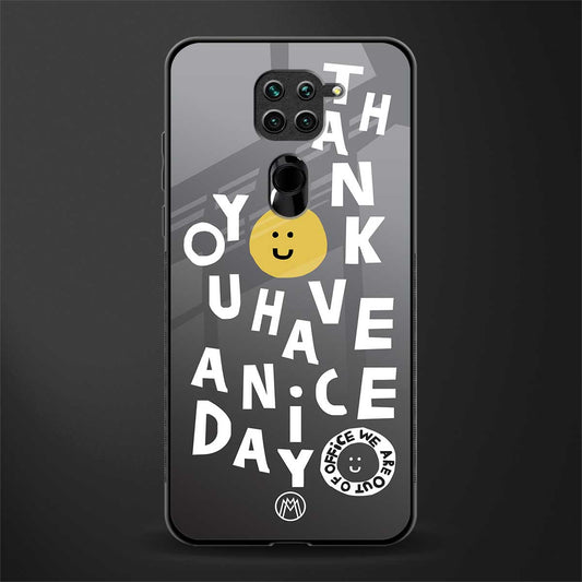 have a nice day glass case for redmi note 9 image