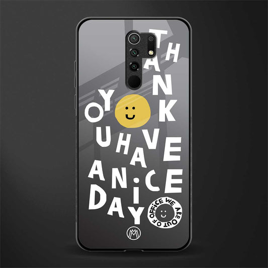 have a nice day glass case for redmi 9 prime image