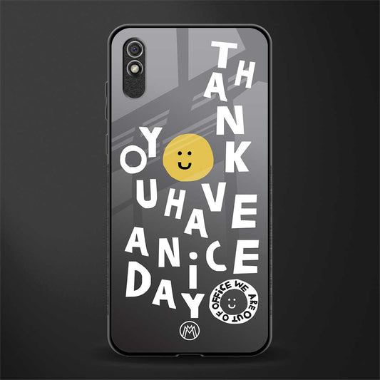 have a nice day glass case for redmi 9a sport image