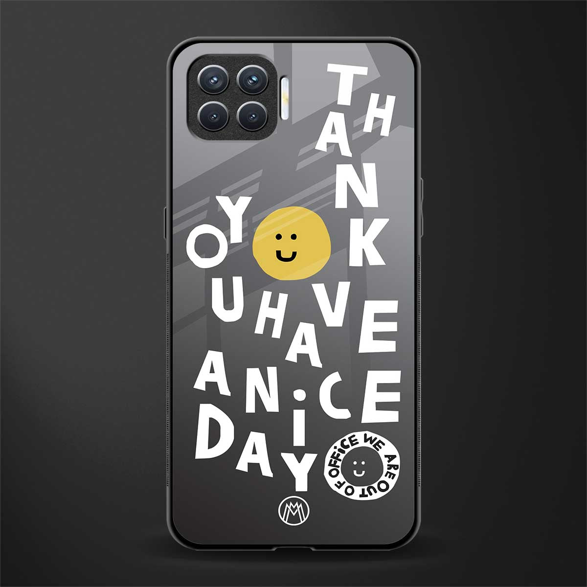 have a nice day glass case for oppo f17 image