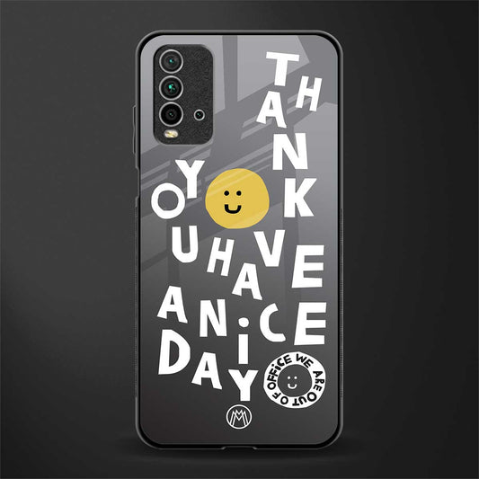 have a nice day glass case for redmi 9 power image