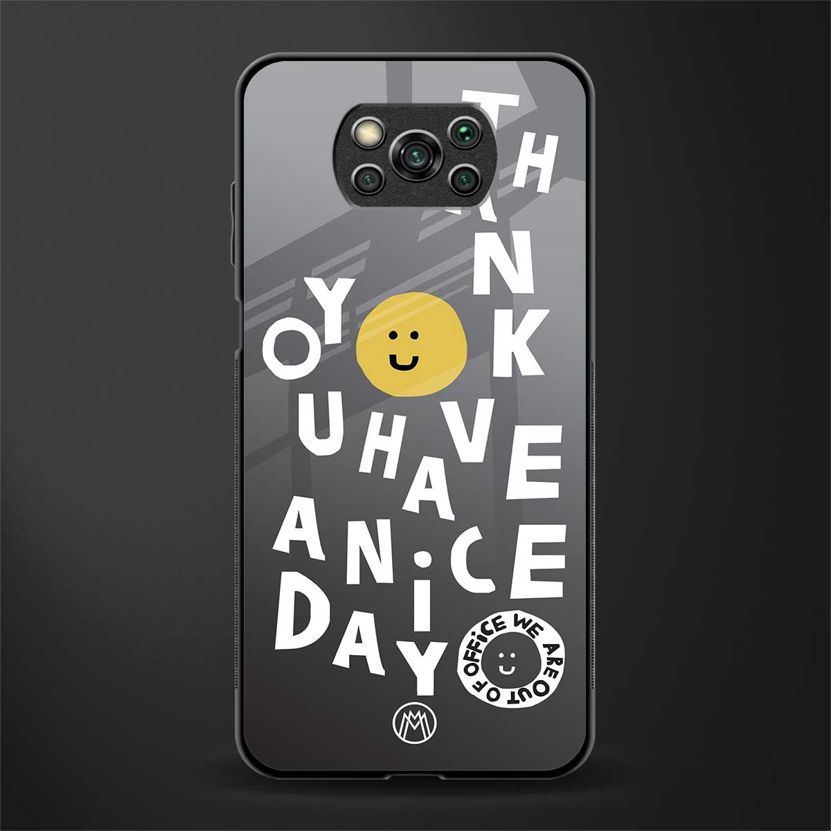 have a nice day glass case for poco x3 image